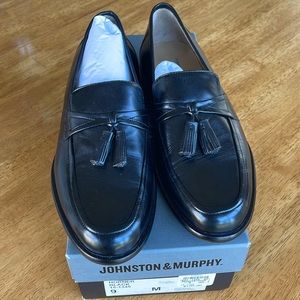 Johnston & Murphy Black Leather Loafers